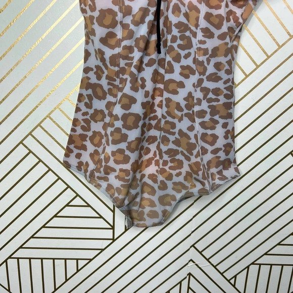 Beach Bash! by Art‎ & Tatyana Retro Leopard One Piece Swimsuit Brown Black - Picture 6 of 11